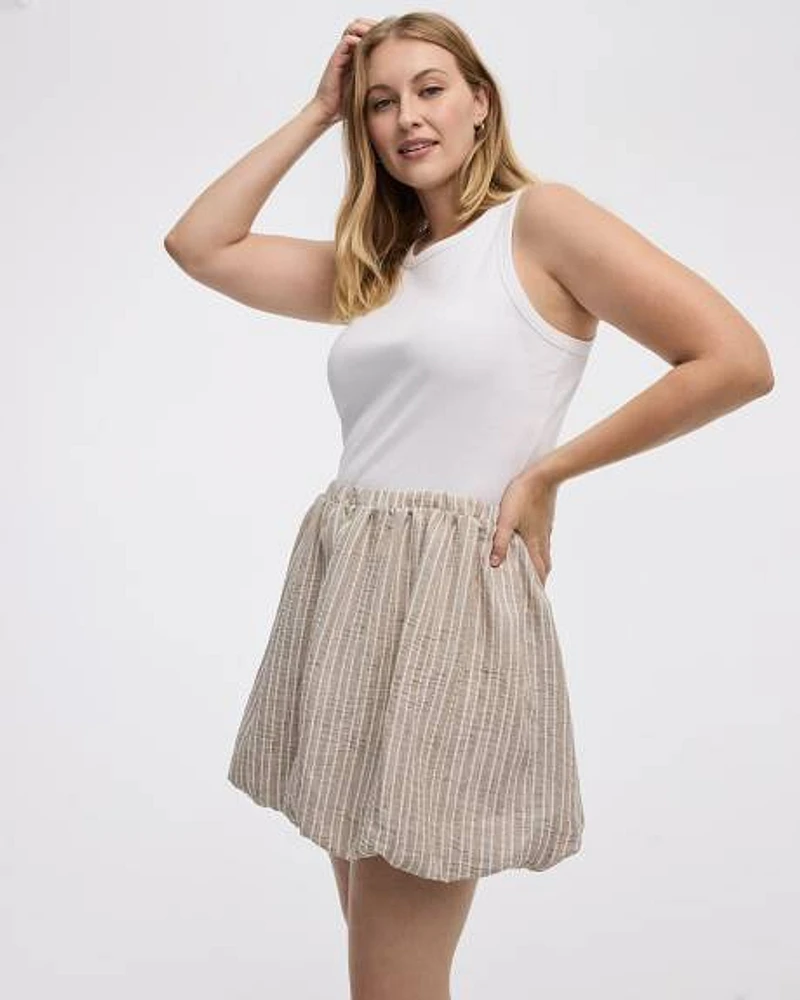 Striped Bubble Miniskirt