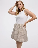 Striped Bubble Miniskirt