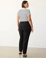 Slim-Leg High-Rise Twill Pant