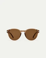 Lunettes de soleil noires à monture ronde