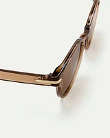 Lunettes de soleil noires à monture ronde