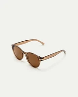 Lunettes de soleil noires à monture ronde