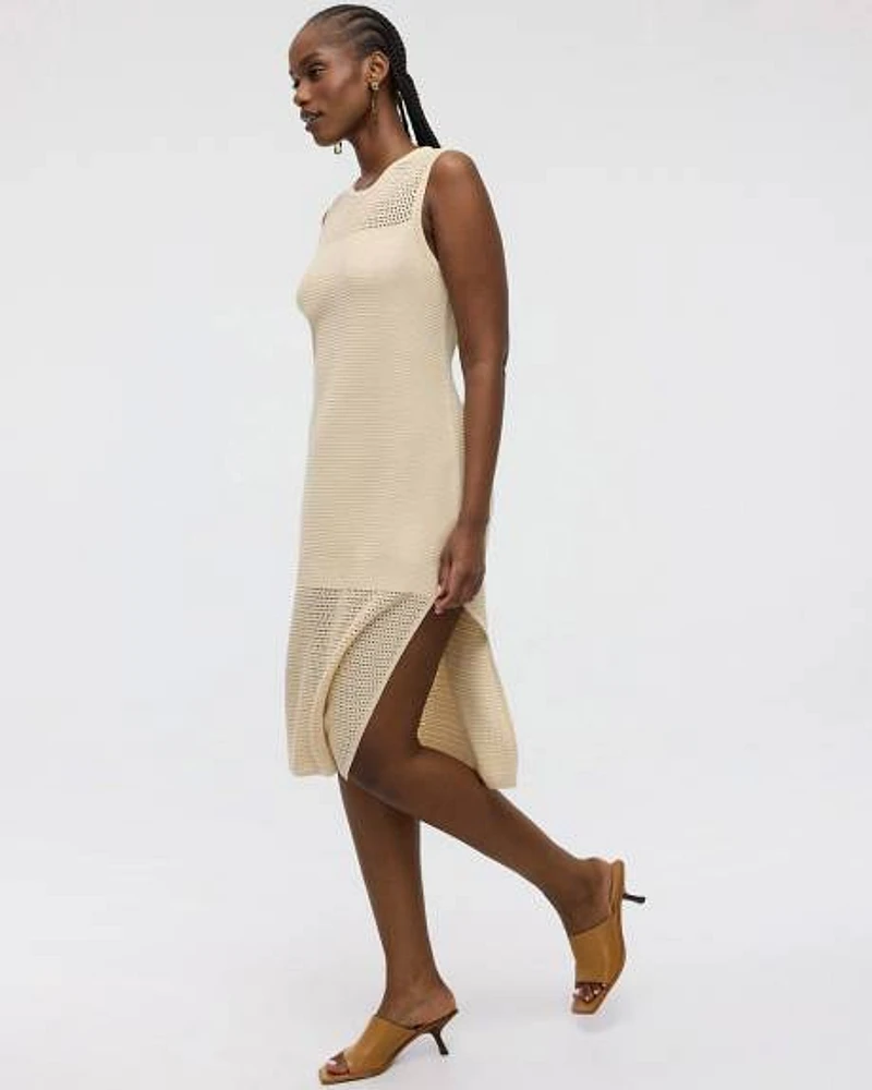 Sleeveless Midi Sweater Dress