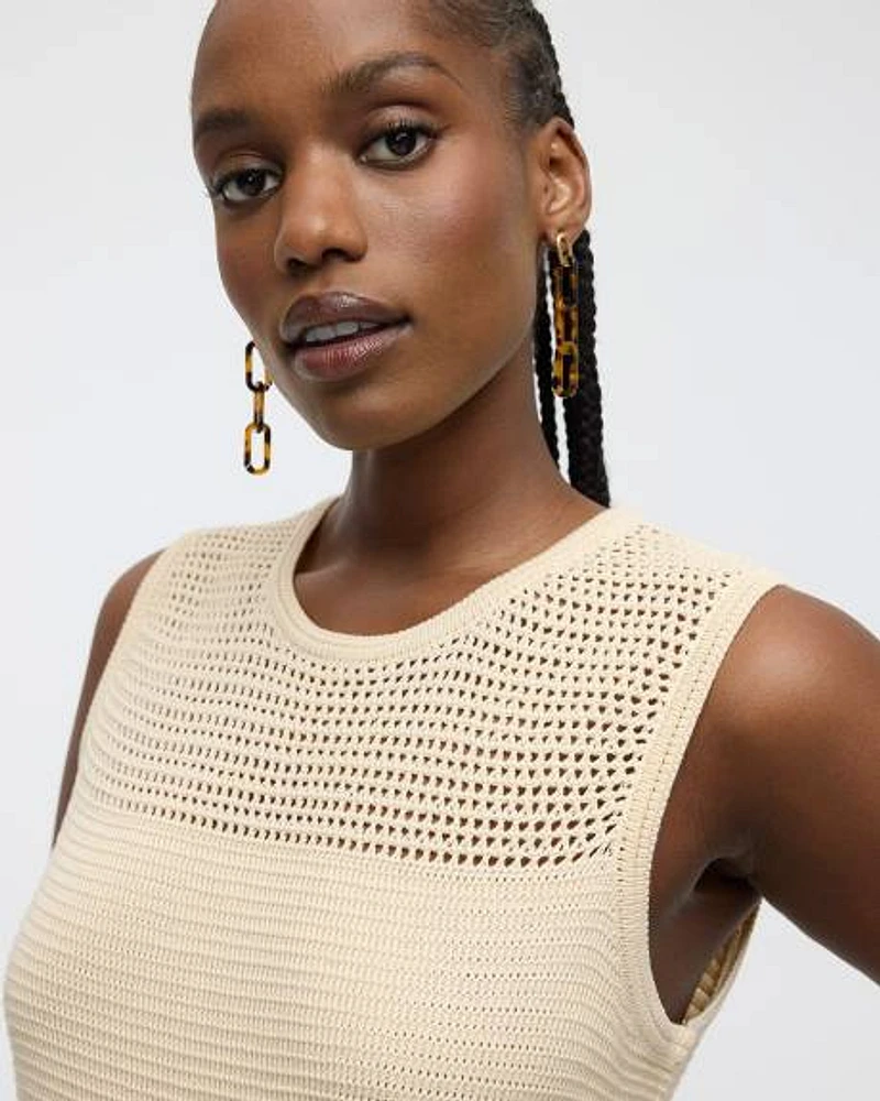 Sleeveless Midi Sweater Dress
