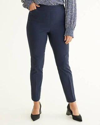 Slim-Leg High-Rise Ankle Pant