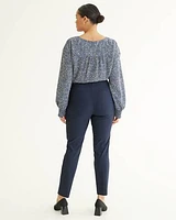 Slim-Leg High-Rise Ankle Pant