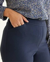 Pantalon cheville à taille haute et jambe étroite