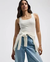 Square-Neck Ribbed Tank