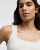 Square-Neck Ribbed Tank