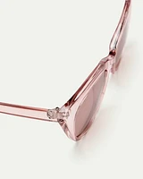 Lunettes de soleil oeil chat en plastique