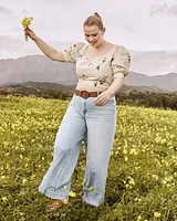 Wide-Leg High-Rise Jean