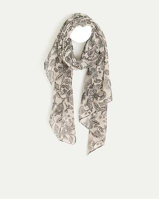 Scarf with Paisley Print