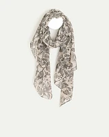 Scarf with Paisley Print