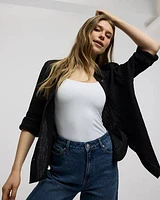 Long-Sleeve Textured Shirt