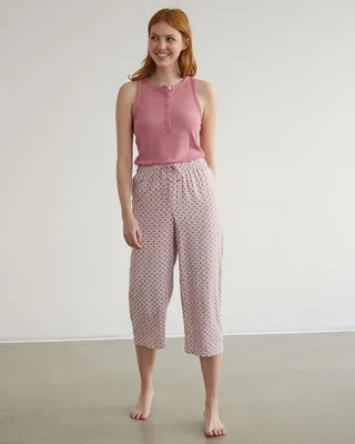 Cropped Straight-Leg Pyjama Pant