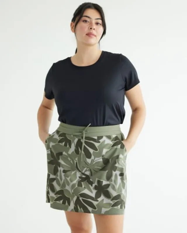 Reitmans Stretch Mixed-Media Skort