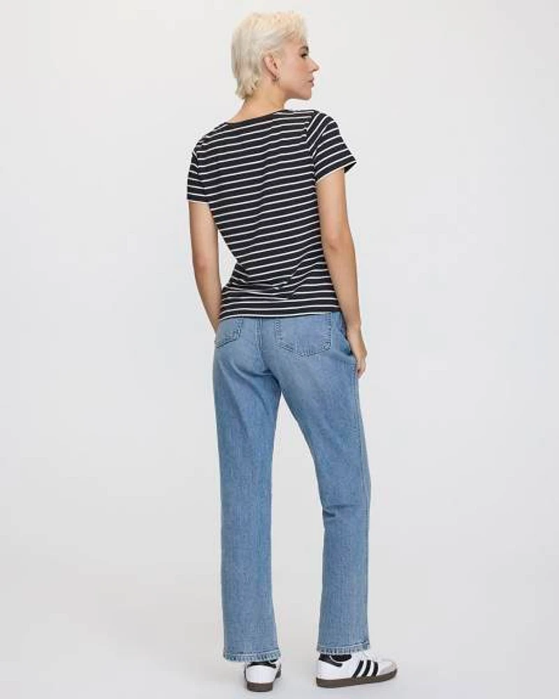 Striped Scoop Neck T-Shirt