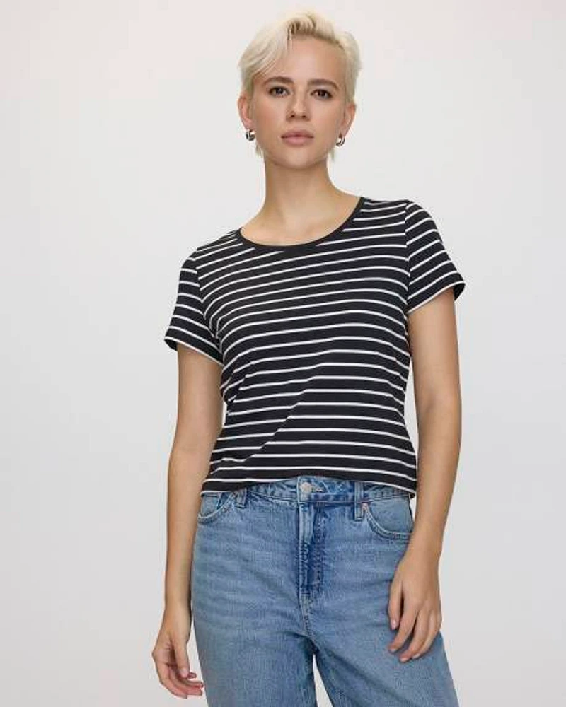 Striped Scoop Neck T-Shirt