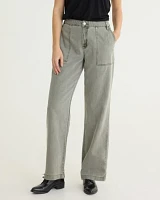 Straight-Leg Mid-Rise Utility Pant