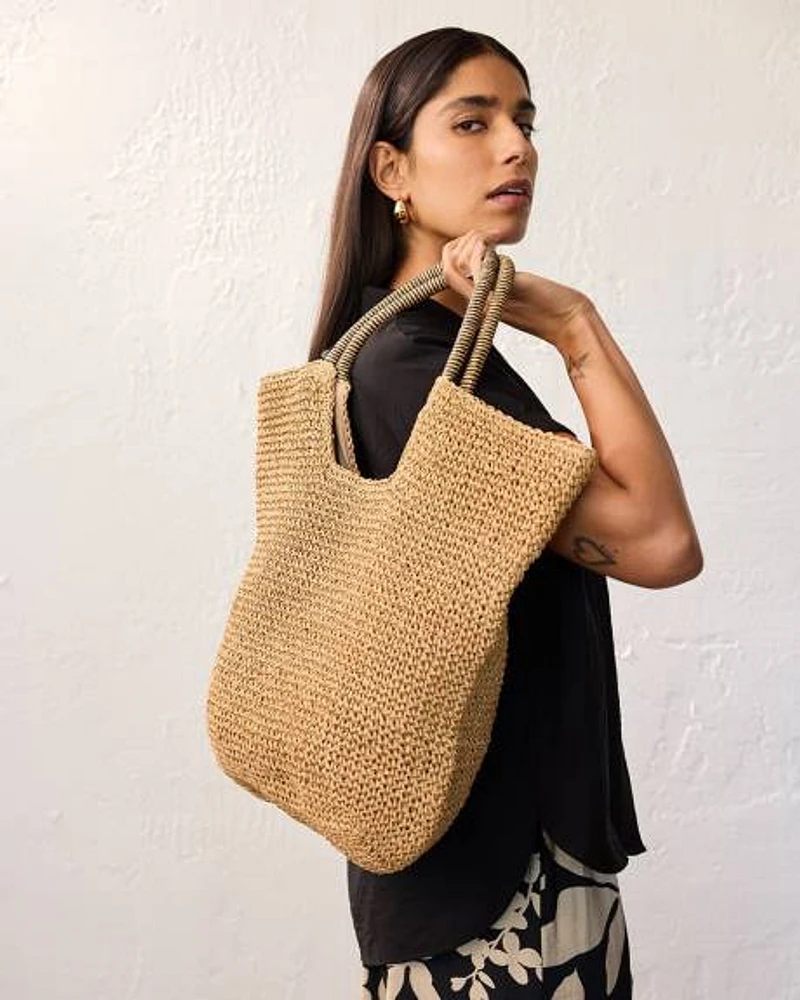 Grand sac en paille