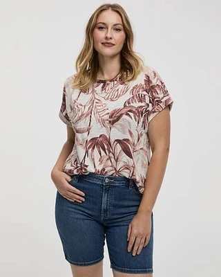 Mid-Rise Denim Bermuda
