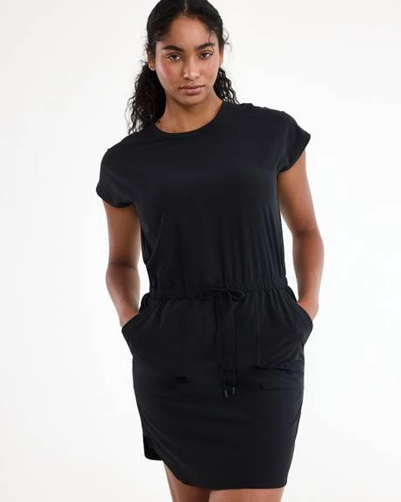 Stretch Woven Dress with Inner Short