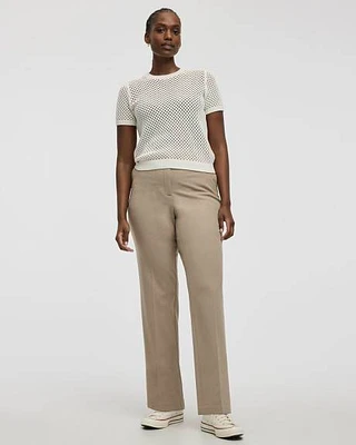 Pantalon à jambe droite et taille haute