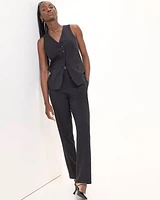 Pantalon à jambe droite et taille haute