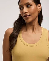 Scoop-Neck Ribbed Tank