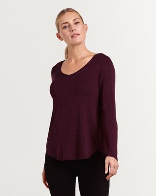 Reitmans Long Sleeve V Neck Print R 