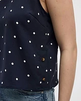 Blouse sans manches courtes avec boutons sur les côtés