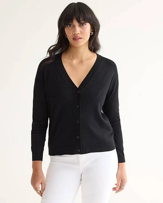 Long-Sleeve V-Neck Cardigan