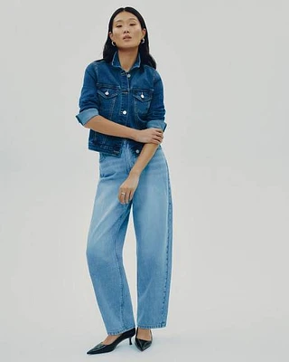 High-Rise Barrel Jeans