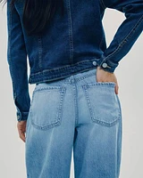 High-Rise Barrel Jeans