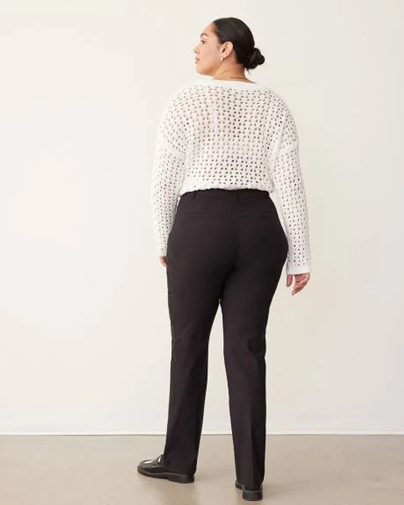 Straight-Leg High-Rise Pant