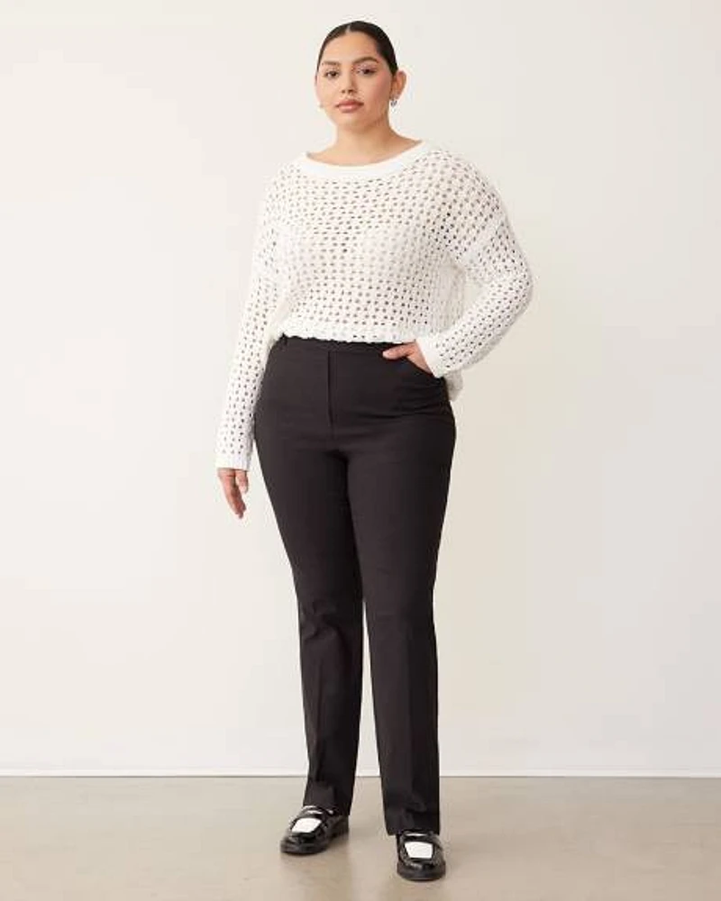 Straight-Leg High-Rise Pant
