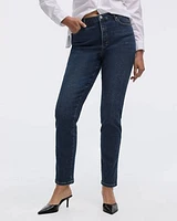 Jean taille haute à jambe étroite