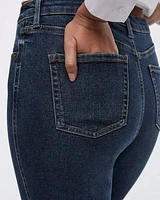 Jean taille haute à jambe étroite