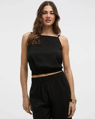 Camisole à col carré avec ourlet bulle