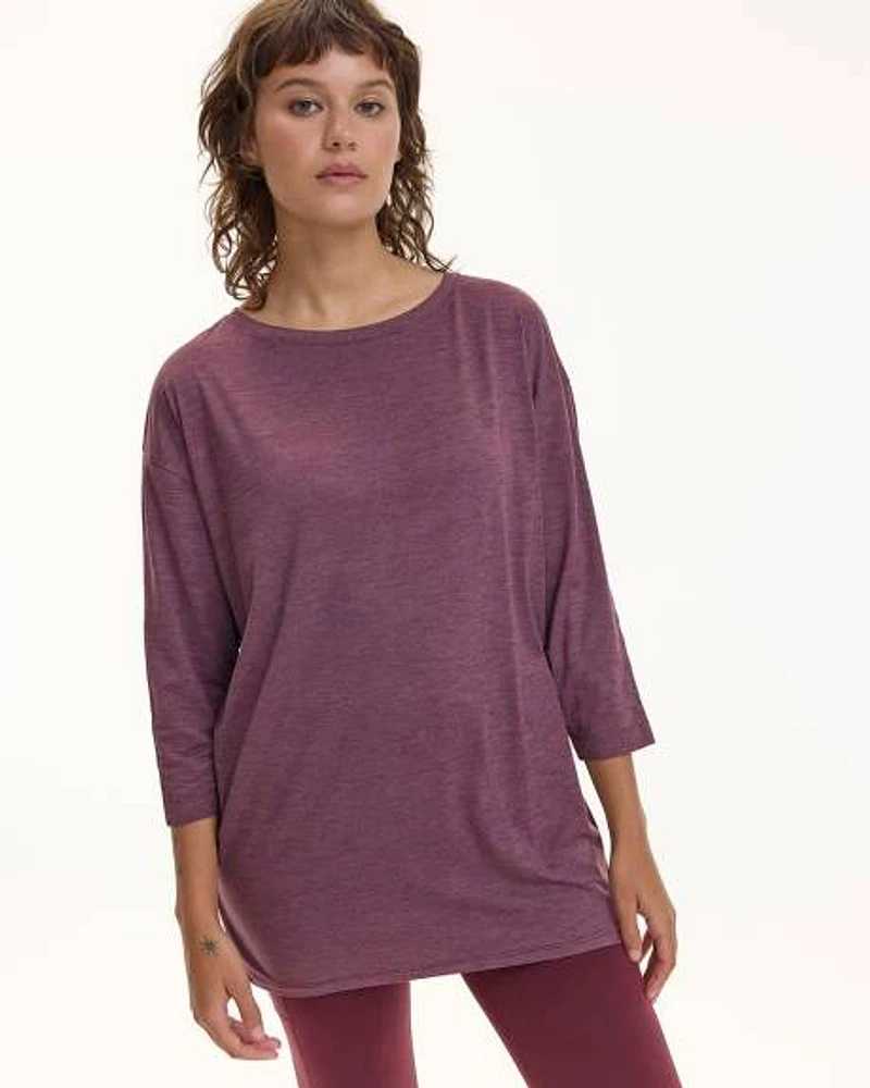 Long-Sleeve Crew-Neck Tunic