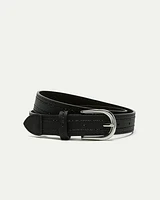 Striped Faux Leather Belt