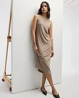 Robe midi droite sans manches