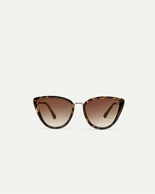 Lunettes de soleil oeil de chat à motif mouchet