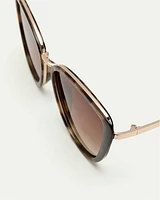 Lunettes de soleil oeil de chat à motif mouchet