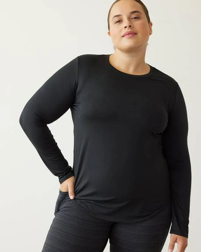 Long-Sleeve Crew-Neck Tee, DRY-LUX (R) Hyba