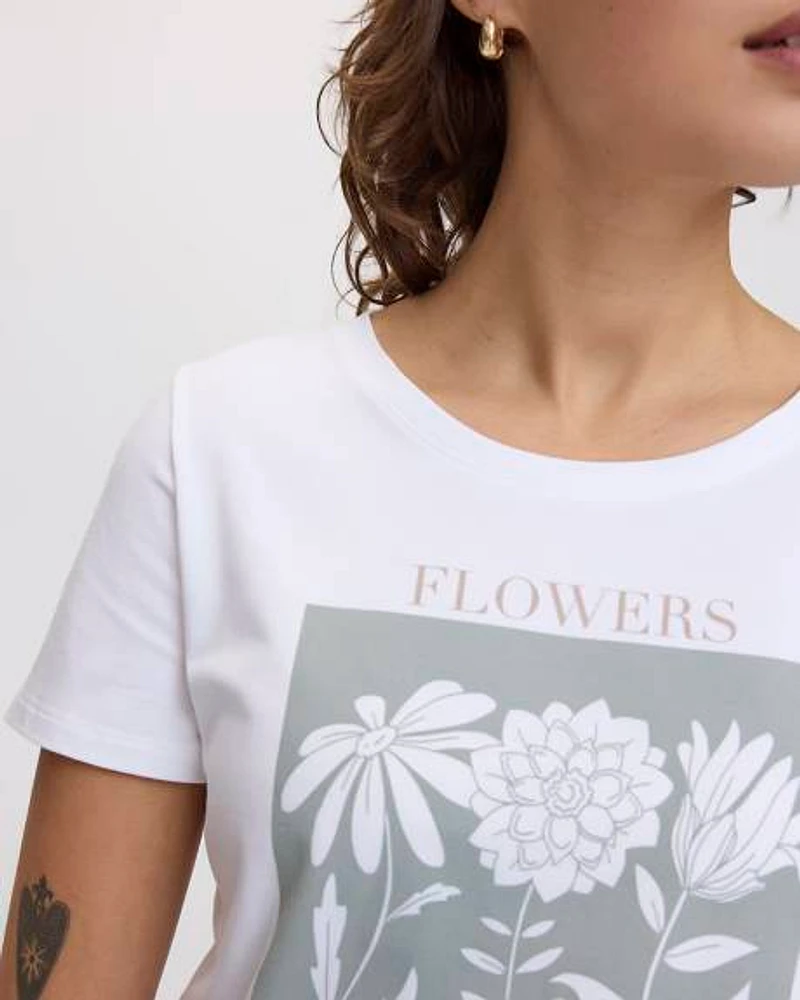 Scoop Neck Graphic T-Shirt