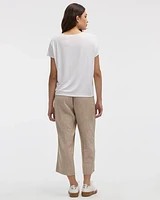 Dolman-Sleeve Boat-Neck T-Shirt