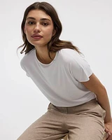 Dolman-Sleeve Boat-Neck T-Shirt