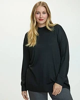 Long-Sleeve Mock-Neck Tunic