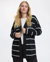 Long-Sleeve Open Cardigan